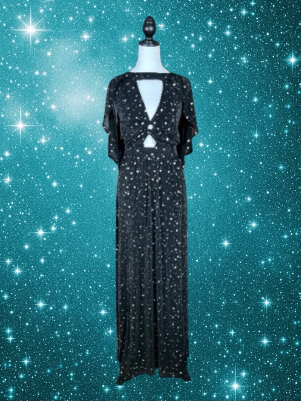 Unique Vintage Smak Parlour NWT Retro Glam Celestial Whimsigoth Maxi Dress XL/14